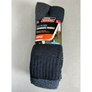 Dickies 3 Pack Navy Steel‎ Toe Crew Performance Thermal Socks Heavy Weight 6-12